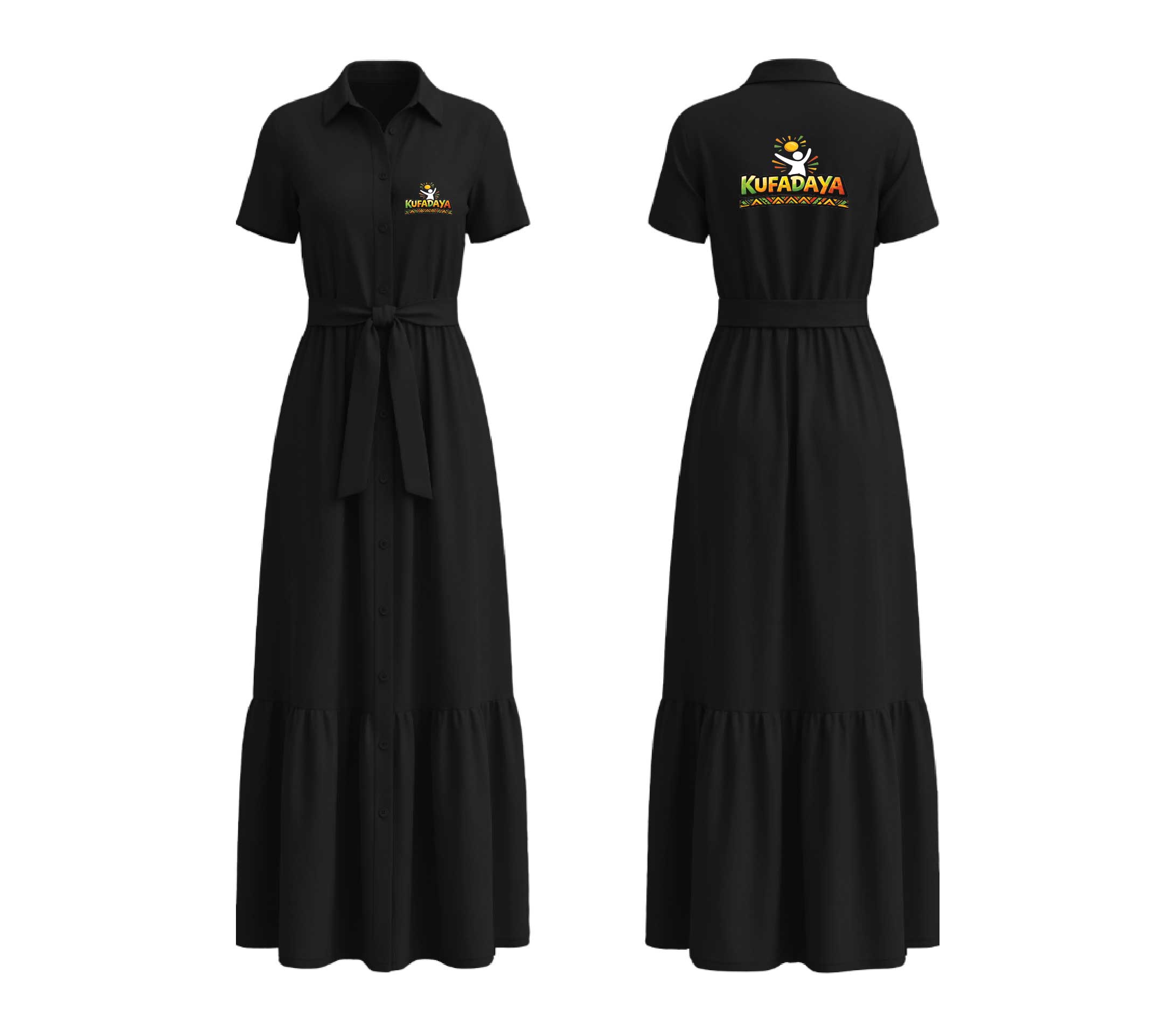 Kufadaya Polo Dress - Black