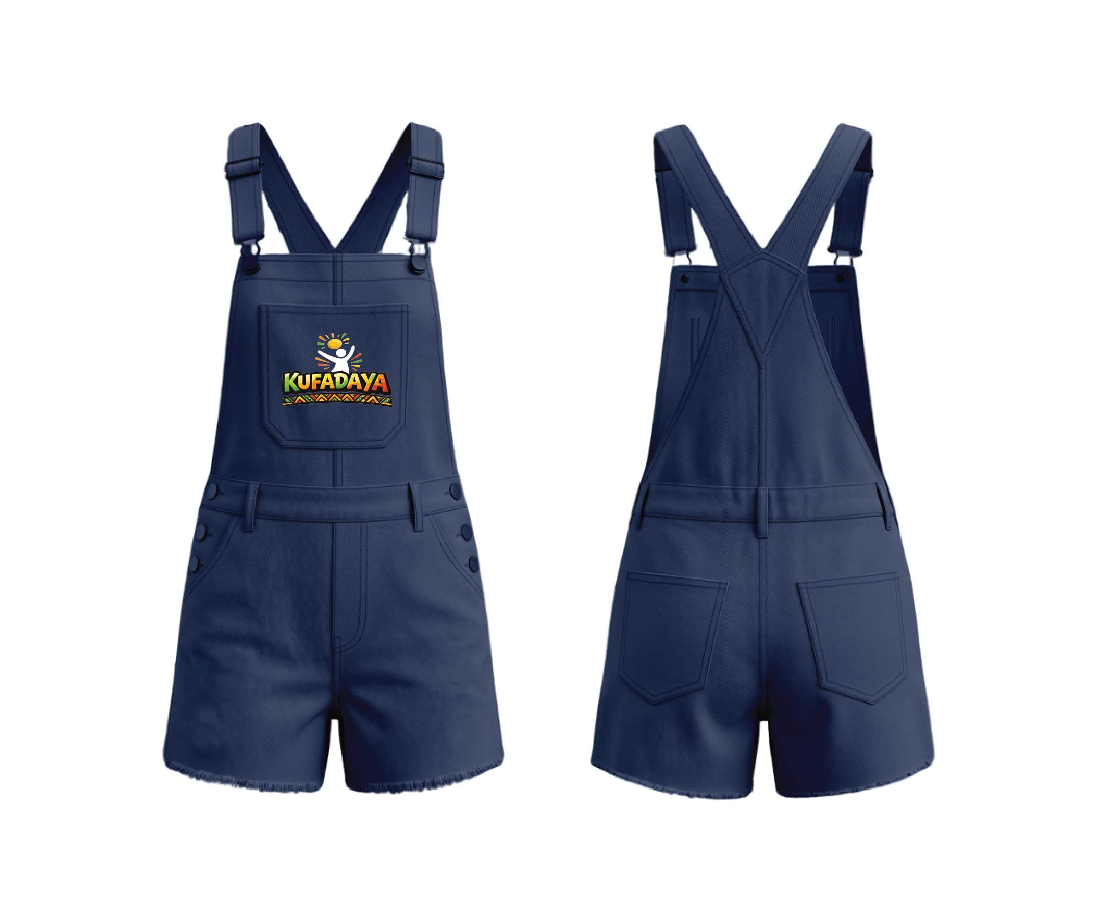Kufadaya Short Dungarees - Navy Blue