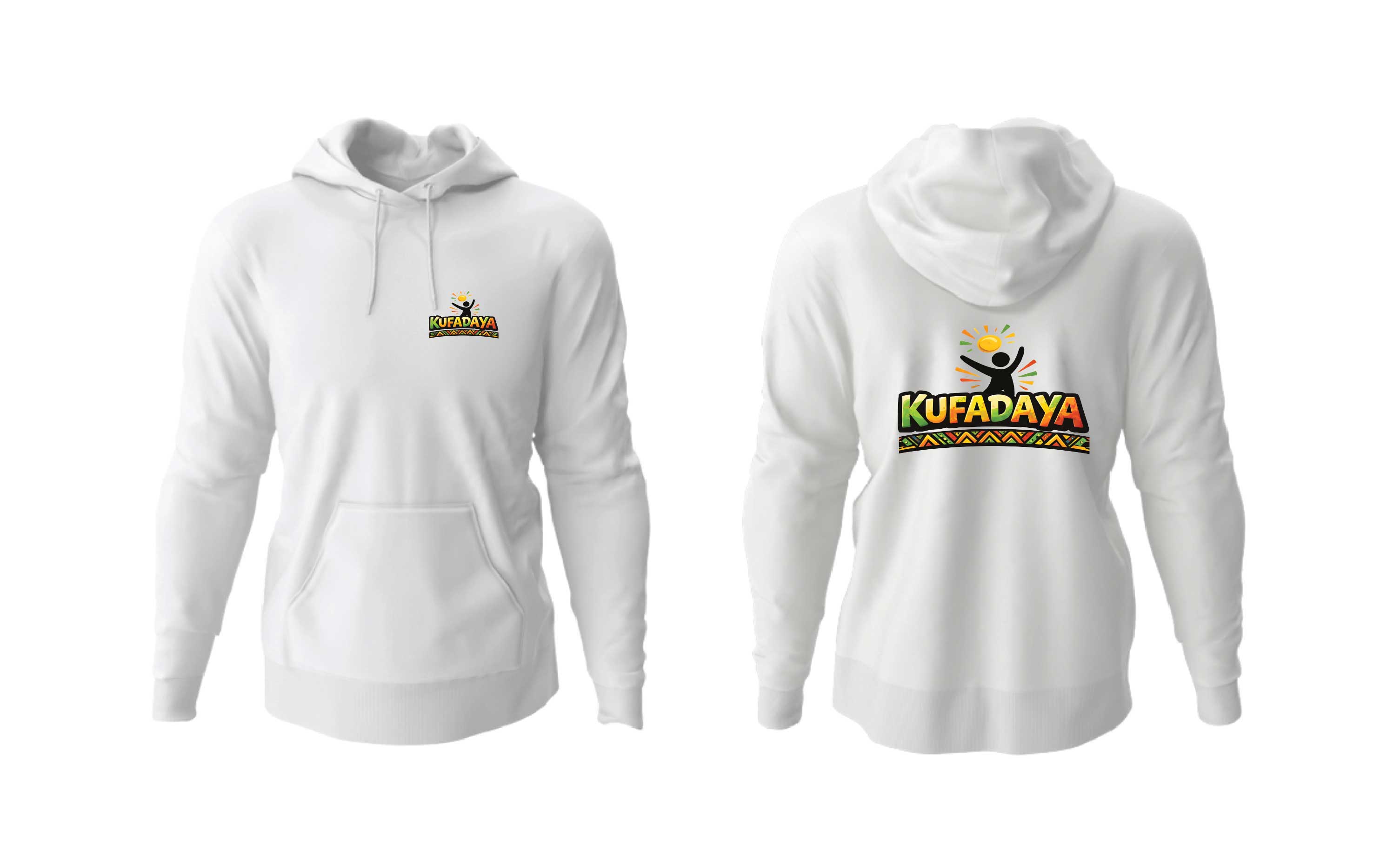 Kufadaya Statement Hoodie - White