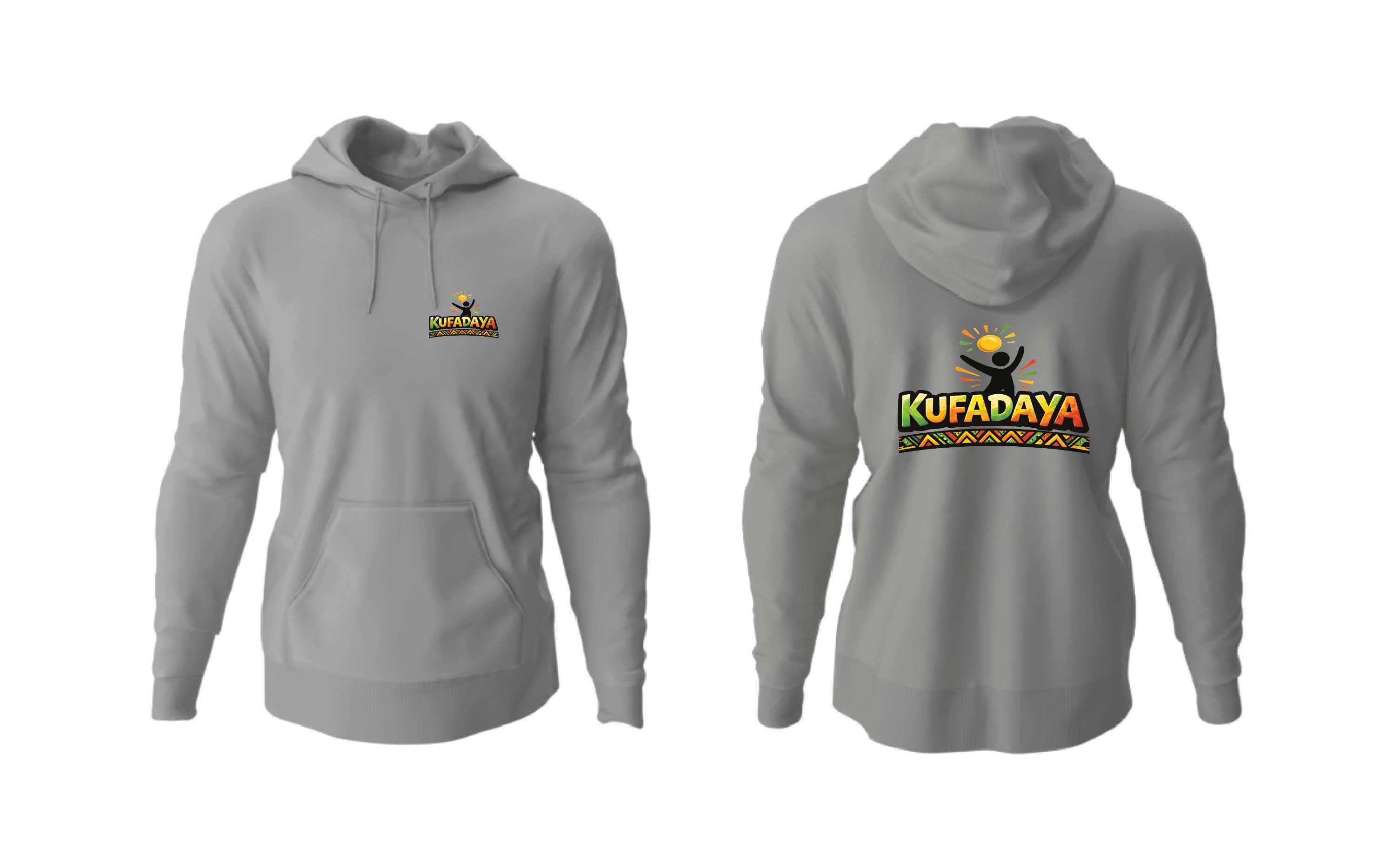 Kufadaya Statement Hoodie - Light Grey