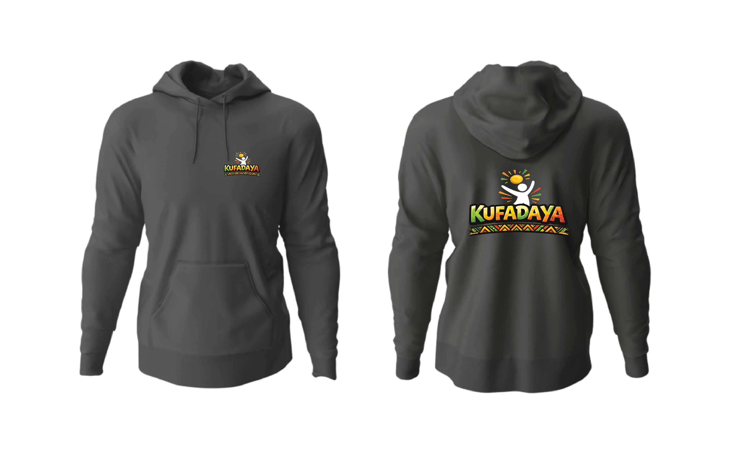 Kufadaya Statement Hoodie - Charcoal Grey