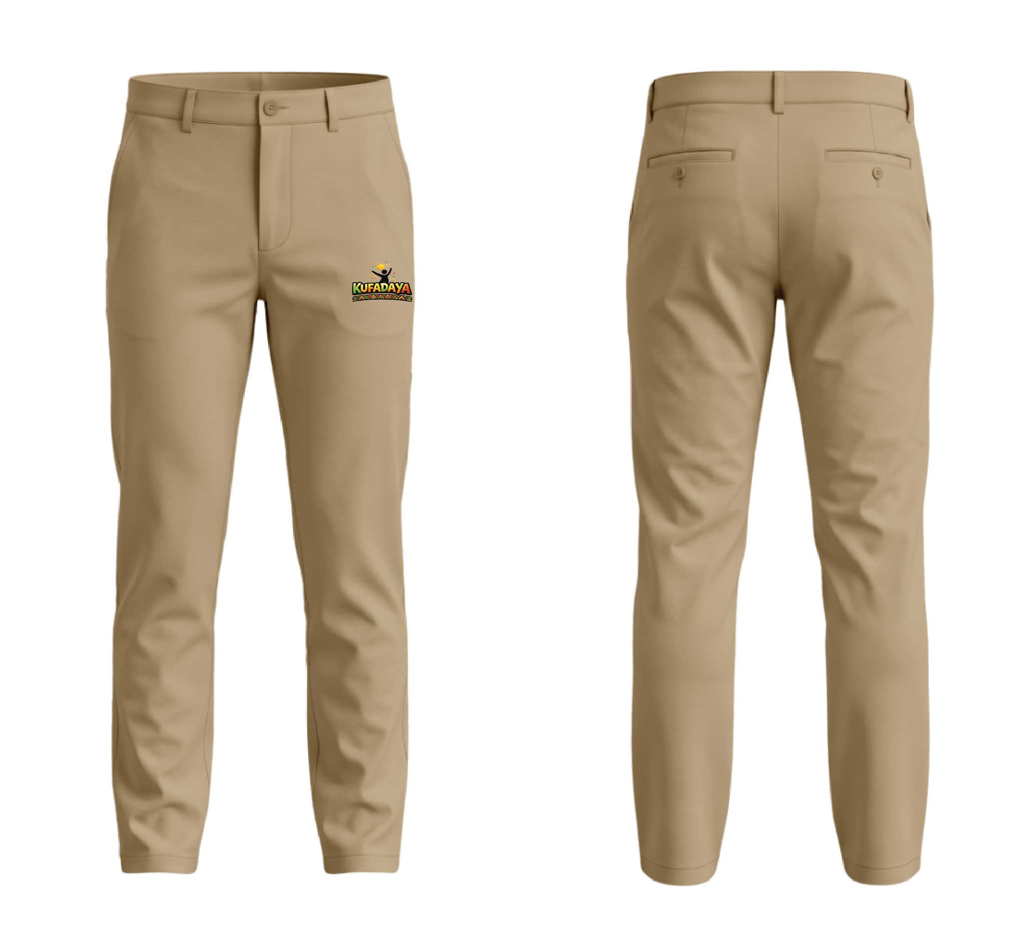 Kufadaya Slim Trousers - Khaki Beige