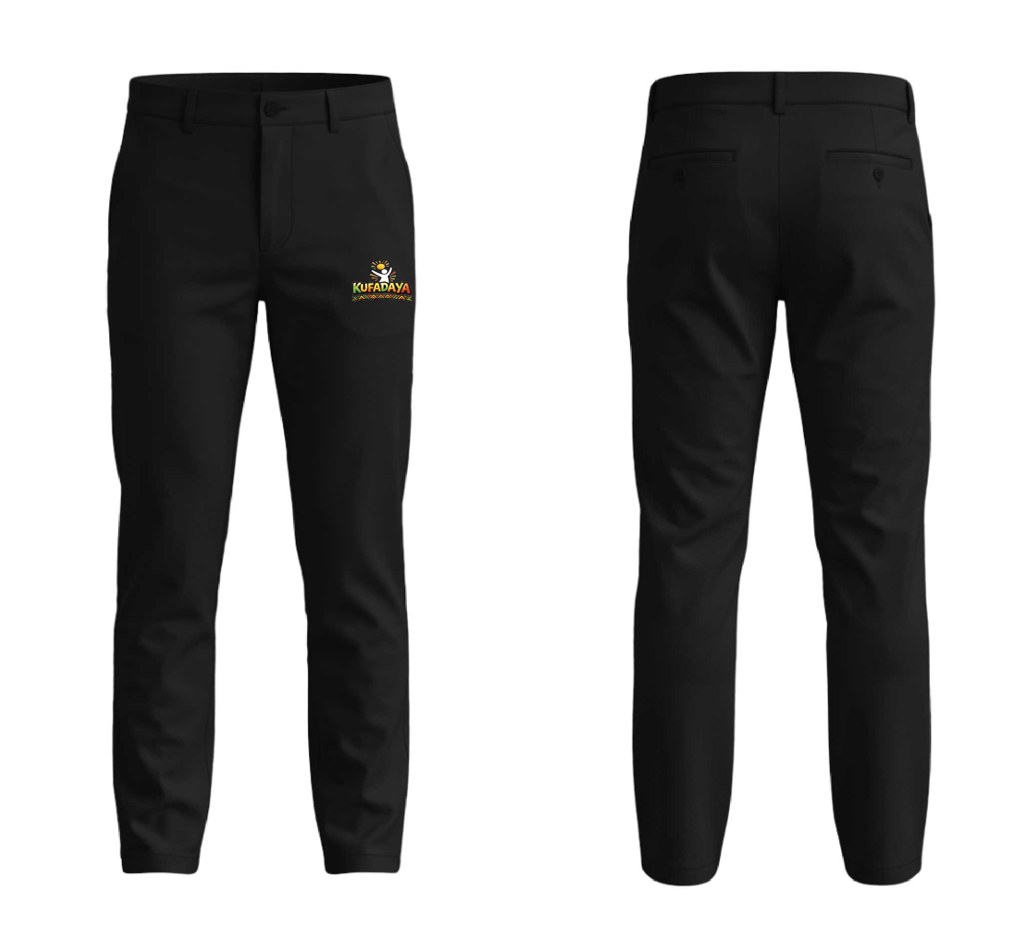 Kufadaya Slim Trousers - Jet Black