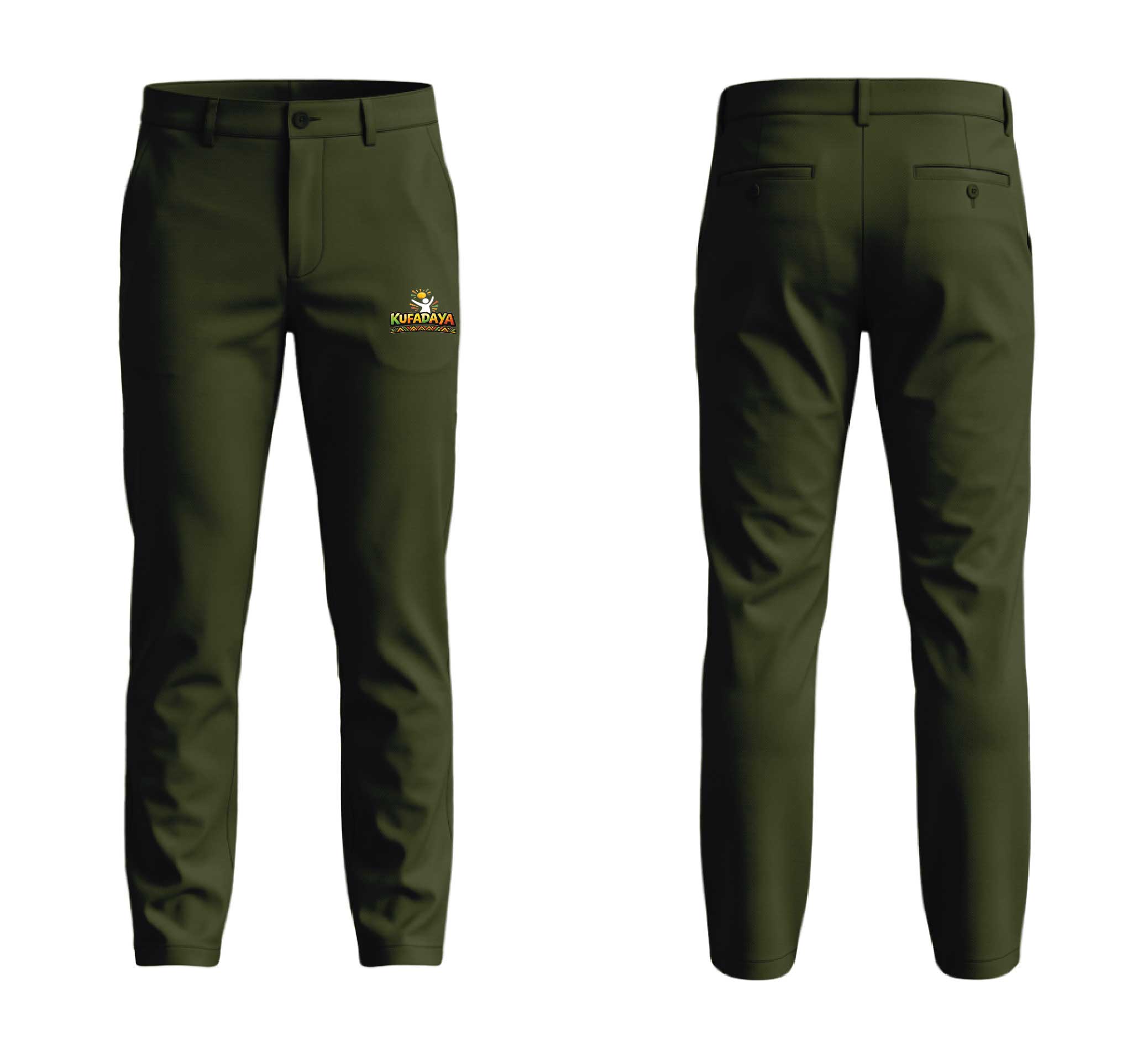 Kufadaya Slim Trousers - Olive Green